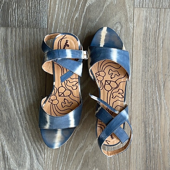 UNIONBAY Tie Dye Cork Ankle Wrap Wedge Sandal -8.5 - Picture 5 of 12